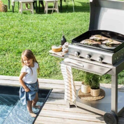 Combo Plancha Gaz Amalia Silver Edition 360 (capot + Chariot) - Le Marquier -Cuisine Bbq amalia silver edition le marquier 3339380164451 2
