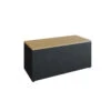Banc Acier Laqué Noir Et Bois De Teck - Ofyr 2 Banc Acier Laqué Noir Et Bois De Teck - Ofyr -Cuisine Bbq banc noir teck 2020000022336