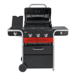Barbecue Hybride Gaz Et Charbon De Bois Gas2Coal 2.0 330 - Char-Broil -Cuisine Bbq barbecue gas2coal 330 hybride charbon gaz charbroil 4260547594431 2