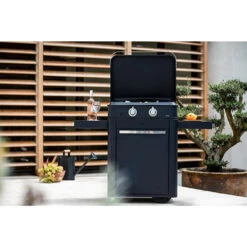 Combo Plancha Gaz Enosign 65 Bleu (Chariot Et Capot) - ENO* -Cuisine Bbq combo plancha enosign 65 bleu capot eno chariot 3224780040040 2