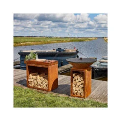 Couvercle Pour Brasero 85 Cm - Ofyr -Cuisine Bbq couvercle protection acier noir ofyr 7430440799746 1