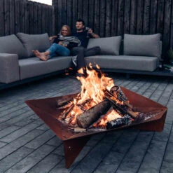 Brasero Corten Triple ⌀120 Cm - Höfats -Cuisine Bbq hofats triple 120 cm 4260447330443 4