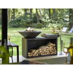 Brasero OFYR Island Noir 100 Céramique + Housse -Cuisine Bbq island noir 100 100 ceramique gris fonce 2020000019985 3