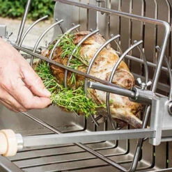 Barbecue Charbon Mendy Inox Marin + Chariot Inox + Tournebroche - Le Marquier -Cuisine Bbq mendy inox sur chariot le marquier 3339380167155 3