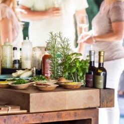 Brasero Plancha OFYR Island 100 En Corten + Plan De Travail Teck -Cuisine Bbq ofyr island 100 brasero plancha 7430440898821 2