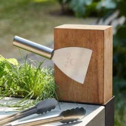 Brasero Plancha Island Corten PRO 100 Bois De Teck + Housse - Ofyr -Cuisine Bbq ofyr island pro 100 teck 2020000022121 6