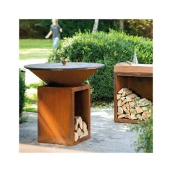 Pack Brasero Classic 85 Corten + Couvercle - OFYR -Cuisine Bbq pack brasero plancha classic 85 corten couvercle 2020000033615 4