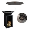 Pack Brasero Storage 85 Noir + Couvercle - OFYR -Cuisine Bbq pack brasero plancha storage 85 noir couvercle 2020000033714