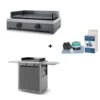 PACK Combo Plancha Gaz Modern 60 Acier Gris / Noir + Chariot + Kit De Nettoyage - Forge Adour -Cuisine Bbq pack combo modern 60 gaz 2020000034766