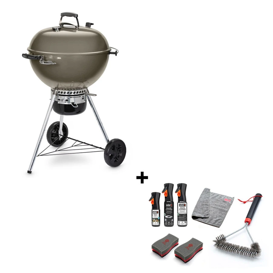 Pack Barbecue Charbon Master-Touch 5750 Gris + Kit De Nettoyage - Weber 3 Pack Barbecue Charbon Master-Touch 5750 Gris + Kit De Nettoyage - Weber