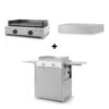 Pack Plancha Gaz Modern 60 Inox Marin - Forge Adour -Cuisine Bbq pack modern 60 inox couvercle chariot 2020000034049