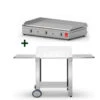 Pack Plancha Gaz Chef 80 Lisse + Chariot - Planet -Cuisine Bbq pack plancha gaz chef 80 lisse chariot planet 2020000031956