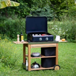 Plancha Gaz Enosign 65 Bleue Navy Avec Capot - ENO* -Cuisine Bbq plancha enosign 65 bleue navy capot gaz eno 3224780040088 3