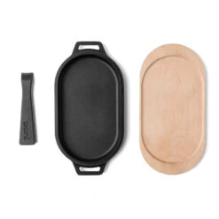 Poêle Ovale Fonte + Manche Amovible + Base En Bois - Ooni -Cuisine Bbq poele ovale fonte ooni 5060568342023 3