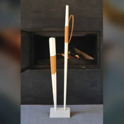 Set Bouffadou + Pince à Bûches Effilé Blanc - Buffadoo -Cuisine Bbq set bouffadou effile blanc pince bois buffadoo 2020000027492 1