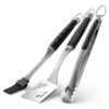 Spatule Coupante + Pinceau Silicone + Pince Inox Premium - Napoleon -Cuisine Bbq spatule pince pinceau premium inox napoleon 0629162700360